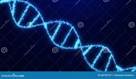 Abstract Animated DNA Molecule from Particles. Concept Animation of ...