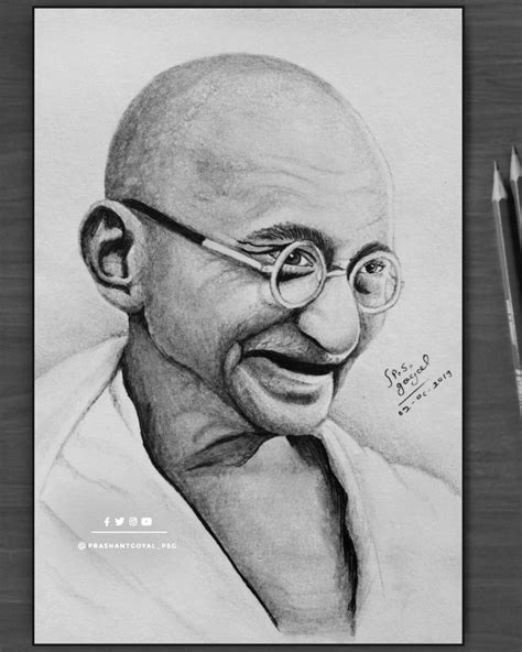 Mahatma gandhi sketch by prashantvgoyal | Gandhiji sketch pencil ...