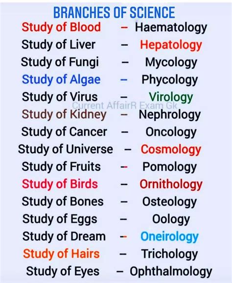 Student world - Branches of science!! | Facebook