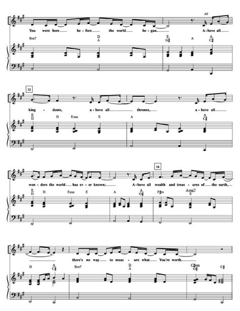 Above All free sheet music by Paul Baloche | Pianoshelf