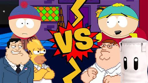 M.U.G.E.N Battles | Stan Marsh/Stan Smith/Homer Simpson vs Eric Cartman ...