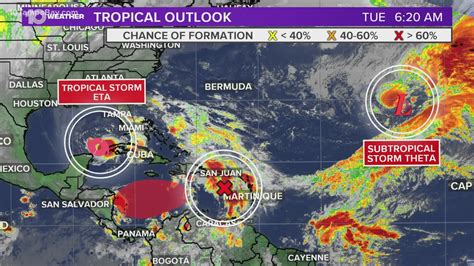 Subtropical Storm Theta forms over open Atlantic; 29th named storm of ...