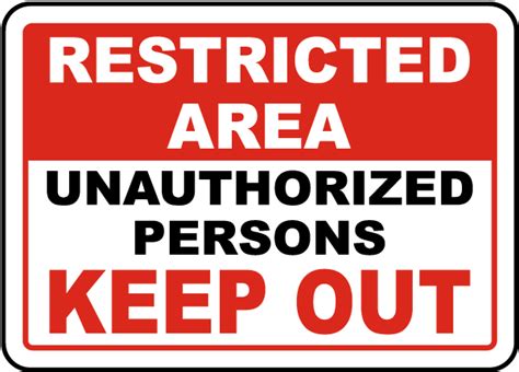 Unauthorized Keep Out Sign - Save 10% Instantly