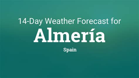 Almería, Spain 14 day weather forecast