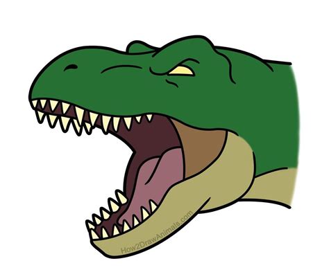 T Rex Head Drawing Cartoon - T Rex Head Drawing | Driskulin