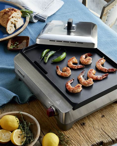 Wolf Gourmet Stainless Steel Electric Griddle with Vented Lid | Neiman ...