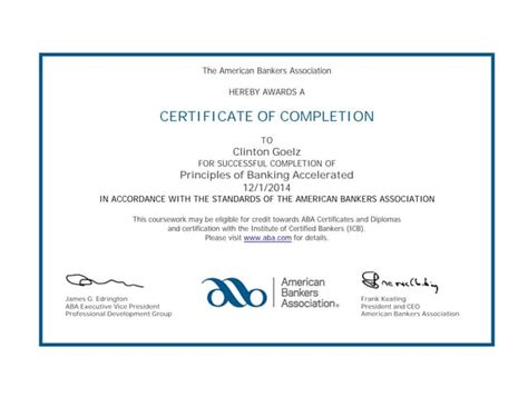 ABA Certificate | PPT