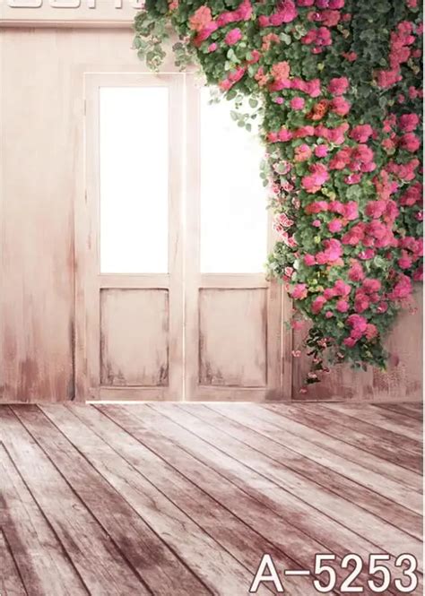 LIFE MAGIC BOX Background Fotografico Wooden Doors With Windows Flowers ...