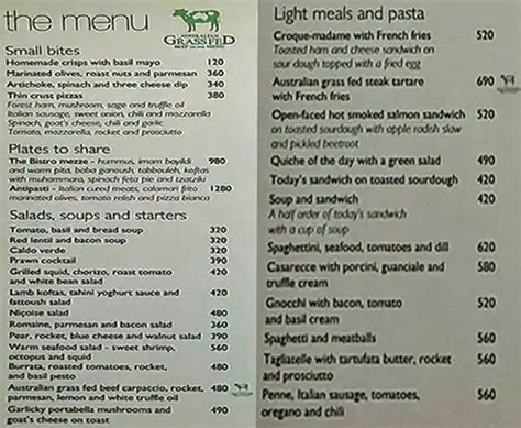 Sala Bistro Menu, Menu for Sala Bistro, Greenbelt, Makati City - Zomato ...