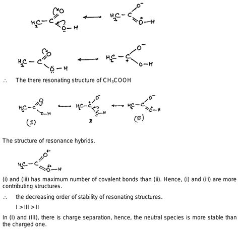 Ex IO. For acetic acid (CH_3CO_2H) : (a) Draw three resonance ...