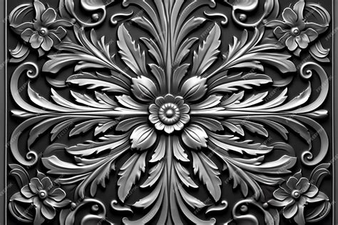 Premium Vector | A black and white image of an ornamental design on a ...