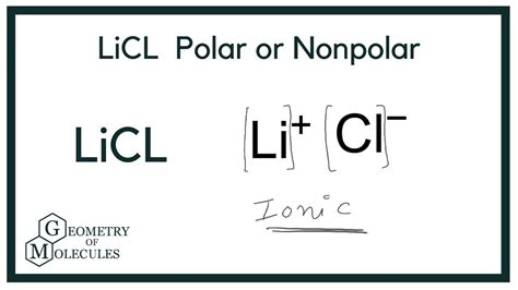 LiCl Polar or Non Polar (Lithium Chloride) - YouTube