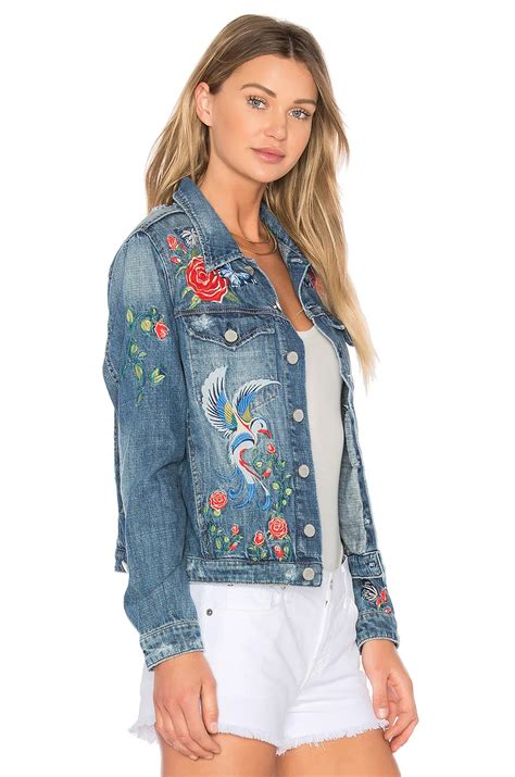 2018 women's embroidery jacquard denim jackets floral pattern vintage ...