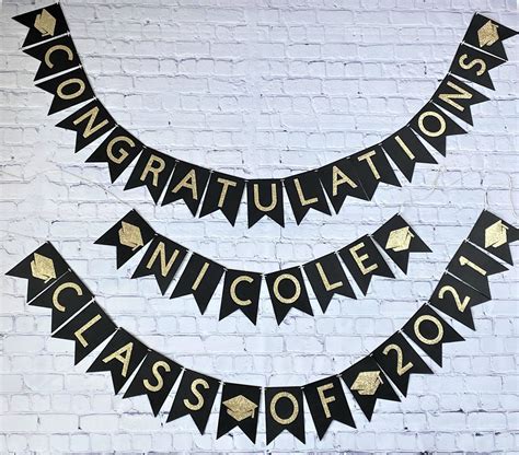 Personalized graduation banner custom congratulations banner | Etsy