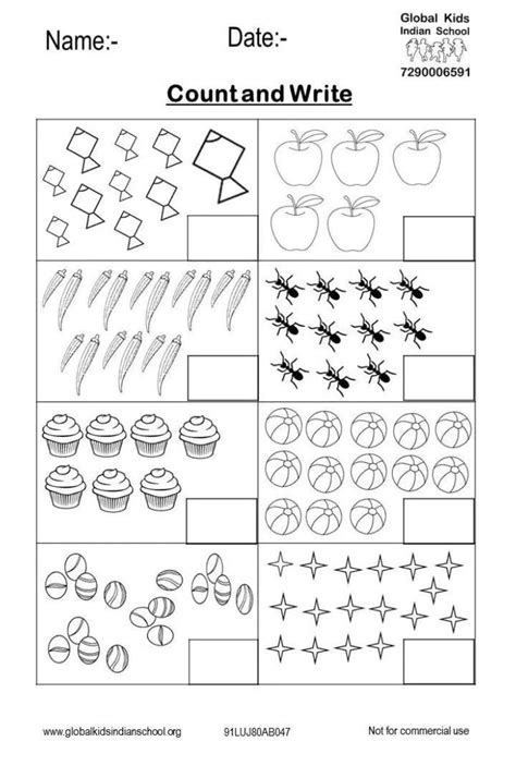 Numbers Worksheet Drawing At Getdrawings 8C0 | Preschool math ...