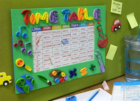 Timetable Decoration Ideas - Table Decoration