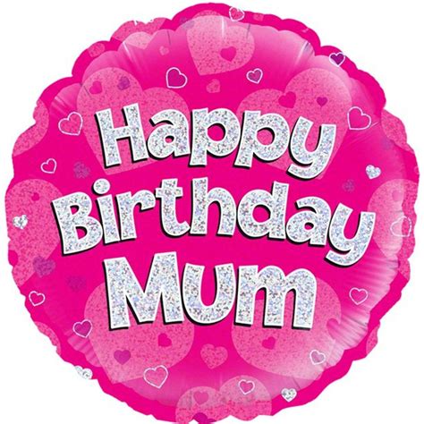 Happy Birthday Mum Pink Balloon - 18" Foil | Party Delights