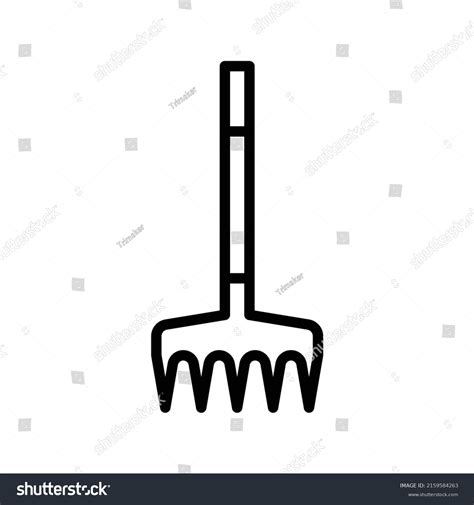 Rake Icon Line Art Style Design Stock Vector (Royalty Free) 2159584263 ...