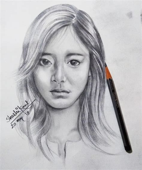 Pencil shading Portrait of a girl #watercolour #Lady #Face #Figure # ...