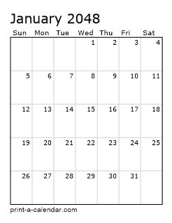 Excel Calendar 2048