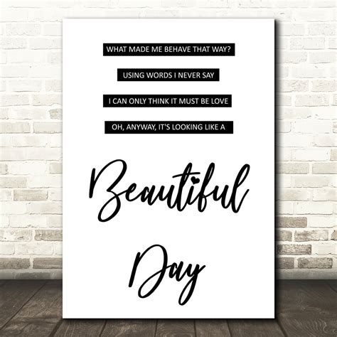 Elbow One Day Like This Song Lyric Quote Print - SongLyricPrints.co.uk