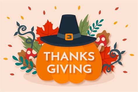 Premium Vector | Thanksgiving background with pumpkin