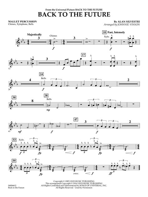 Back To The Future Sheet Music by Johnnie Vinson (SKU: 04004612 ...