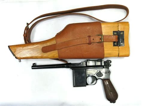 Broomhandle Mauser & Mauser C96 Wooden Holster With Shoulder Strap ...