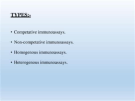 SOLUTION: Immunoassay types - Studypool