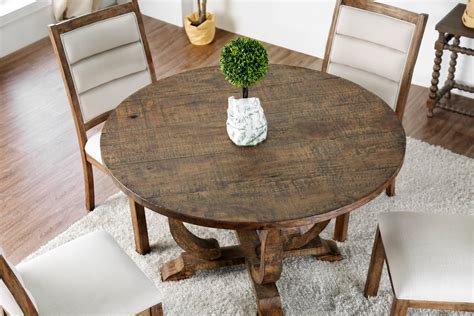 Oak Round Dining Table Set - Image to u