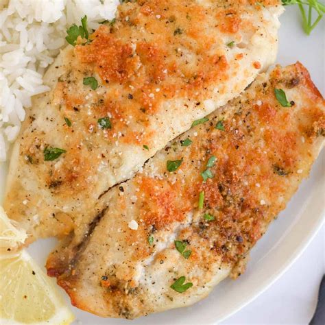 Parmesan Crusted Tilapia Recipe | YellowBlissRoad.com