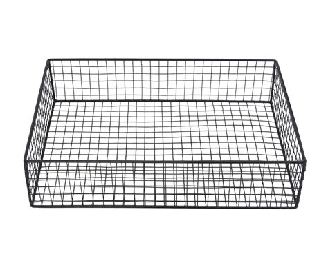 Benzara Spacious Wire Mesh Metal Paper Tray, Black - Walmart.com ...