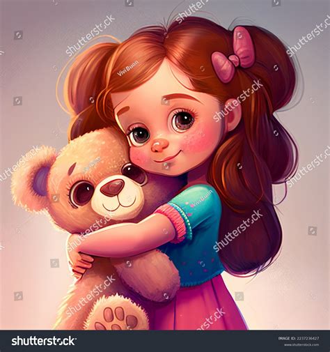 Smiling Little Girl Cartoon