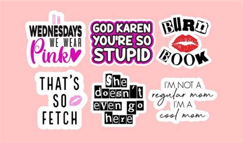 Mean Girls Stickers Waterproof Burn Book so Fetch Cool | Etsy