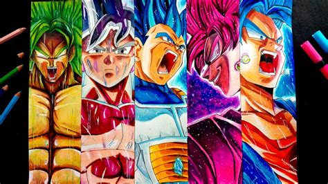 The 5 strongest suoer saiyans FANART by me [Yt:- Demon arts] | Hope you ...