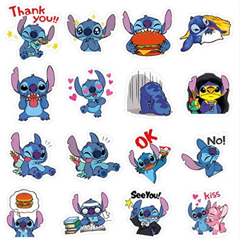 Cartoon Lilo & Stitch Stickers for Laptop Trendy Cartoon Waterproof ...