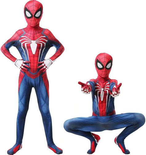 PS4 Spiderman Costume Kids Spider-Man Suit PS4 Insomniac Boys Zentai ...