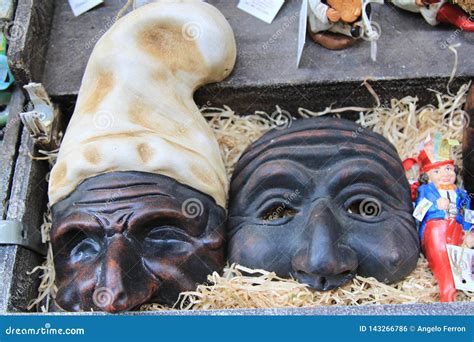 Mask of the Naples Pulcinella Tradition Stock Photo - Image of figure ...