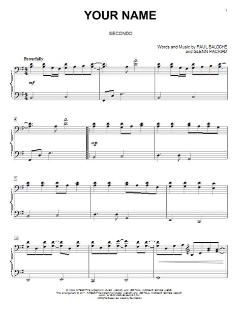 Your Name (Piano Duet) - Print Sheet Music Now