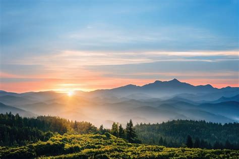 Premium Photo | Beautiful ancient mountains at sunset in the evening ...