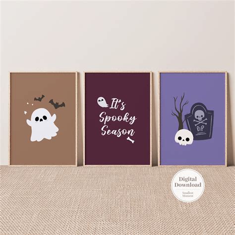 Spooky Season Decor Set of 3 Wall Art Pumpkin Wall Art Kids - Etsy