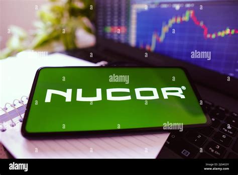 In this photo illustration, the Nucor Corporation logo is seen ...