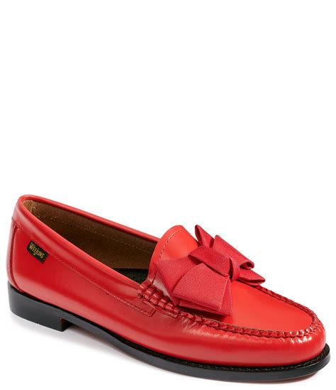 G.H. Bass Women's Lillian Bow Weejun Leather Loafers | Dillard's