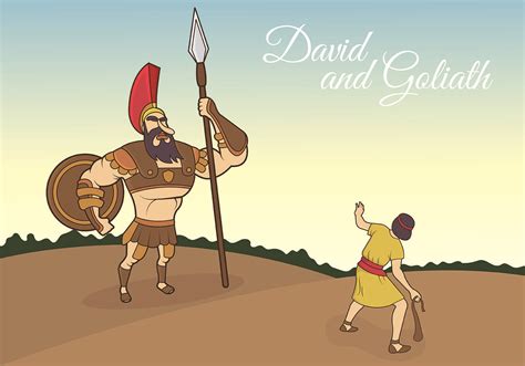 Ilustração vetorial de David e Goliath 156603 Vetor no Vecteezy