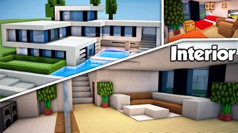 Easy Minecraft Large Modern House Tutorial - Minecraft Land