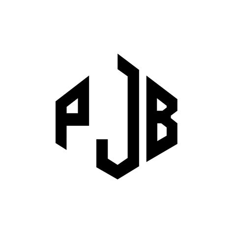 diseño de logotipo de letra pjb con forma de polígono. pjb polígono y ...