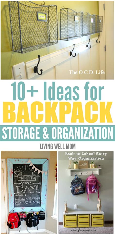 10+ Ideas for Backpack Storage and Organization - Living Well Mom