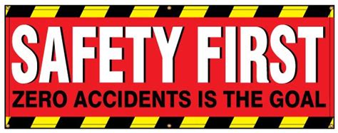 Buy our "Safety First" 3 banner at Signs World Wide