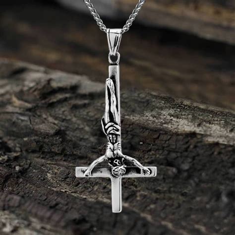 Cross of Saint Peter Stainless Steel Pendant – GTHIC