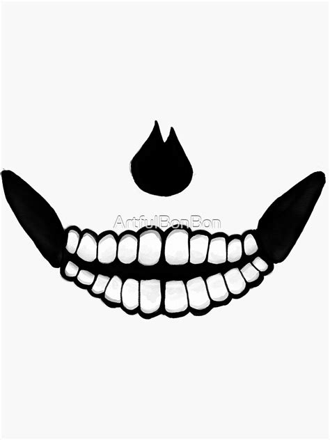 "Cartoon Skeleton Teeth " Sticker for Sale by ArtfulBonBon | Redbubble